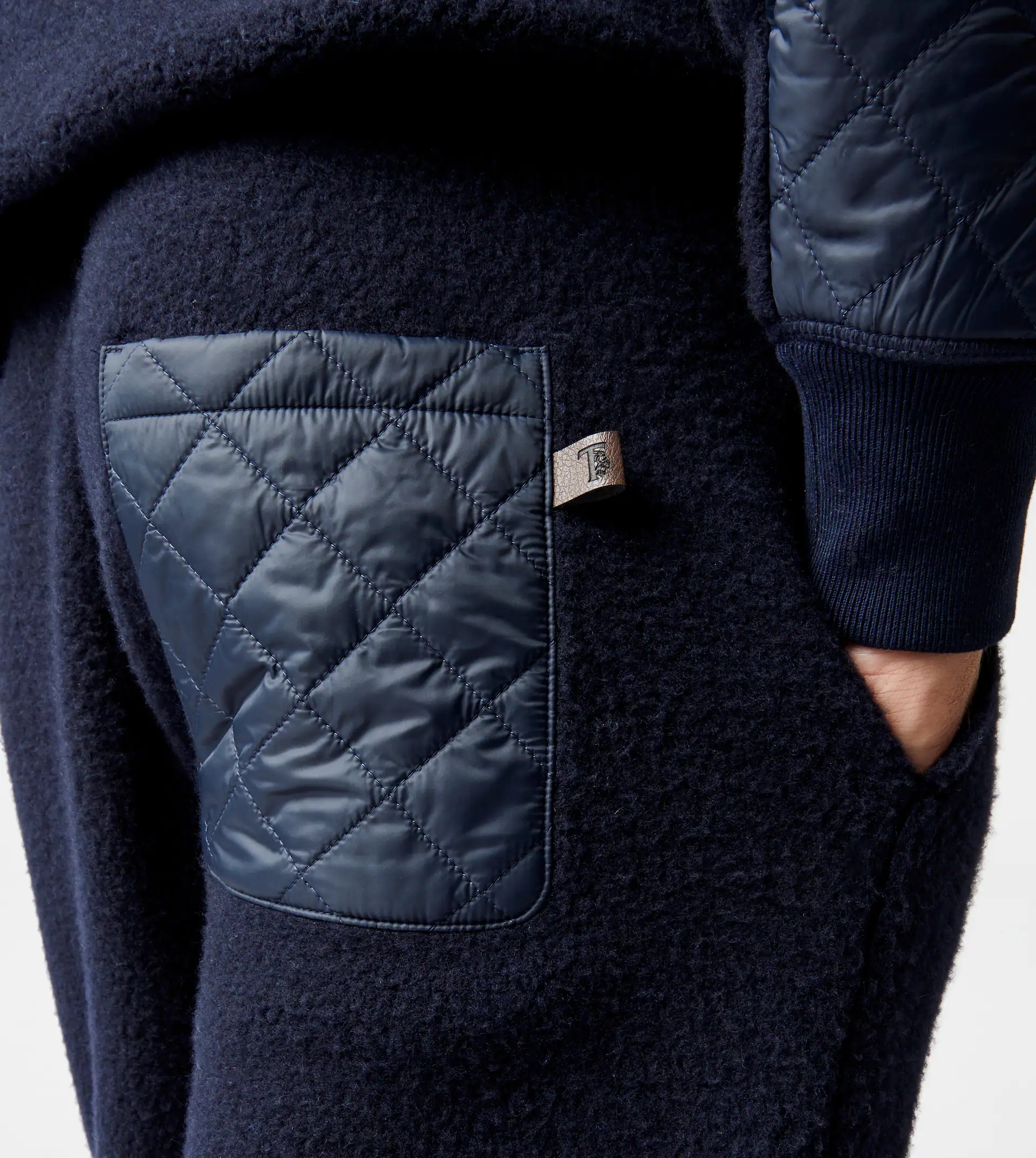 CASHMERE BLEND TROUSERS - BLUE - 5