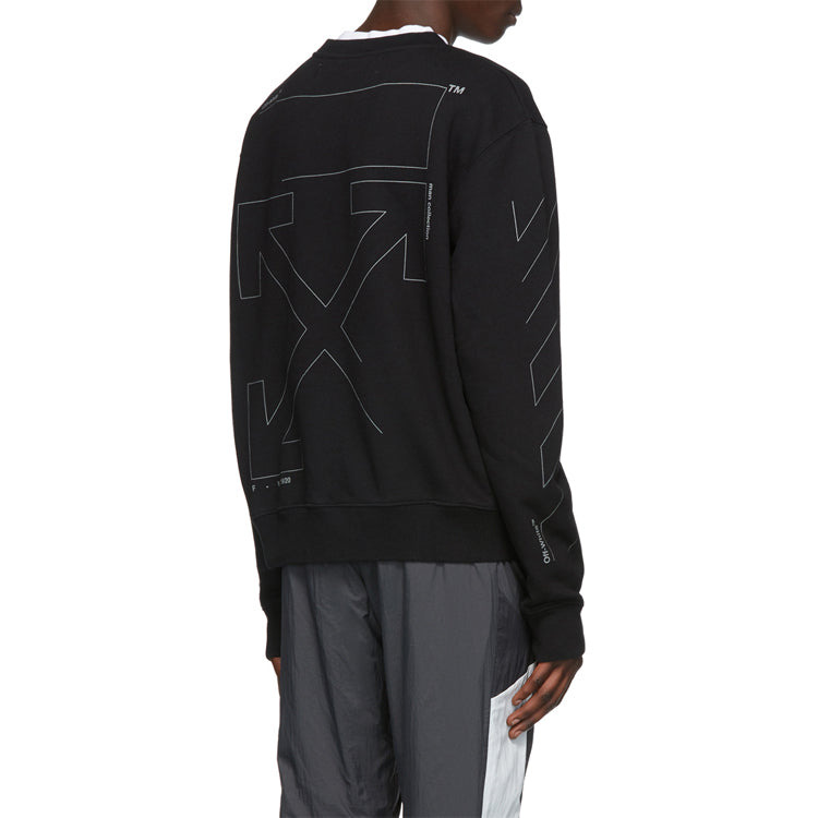 Off-White Unfinished 3M Arrow Crew Neck Sweater OMBA025E19E300031091 - 4