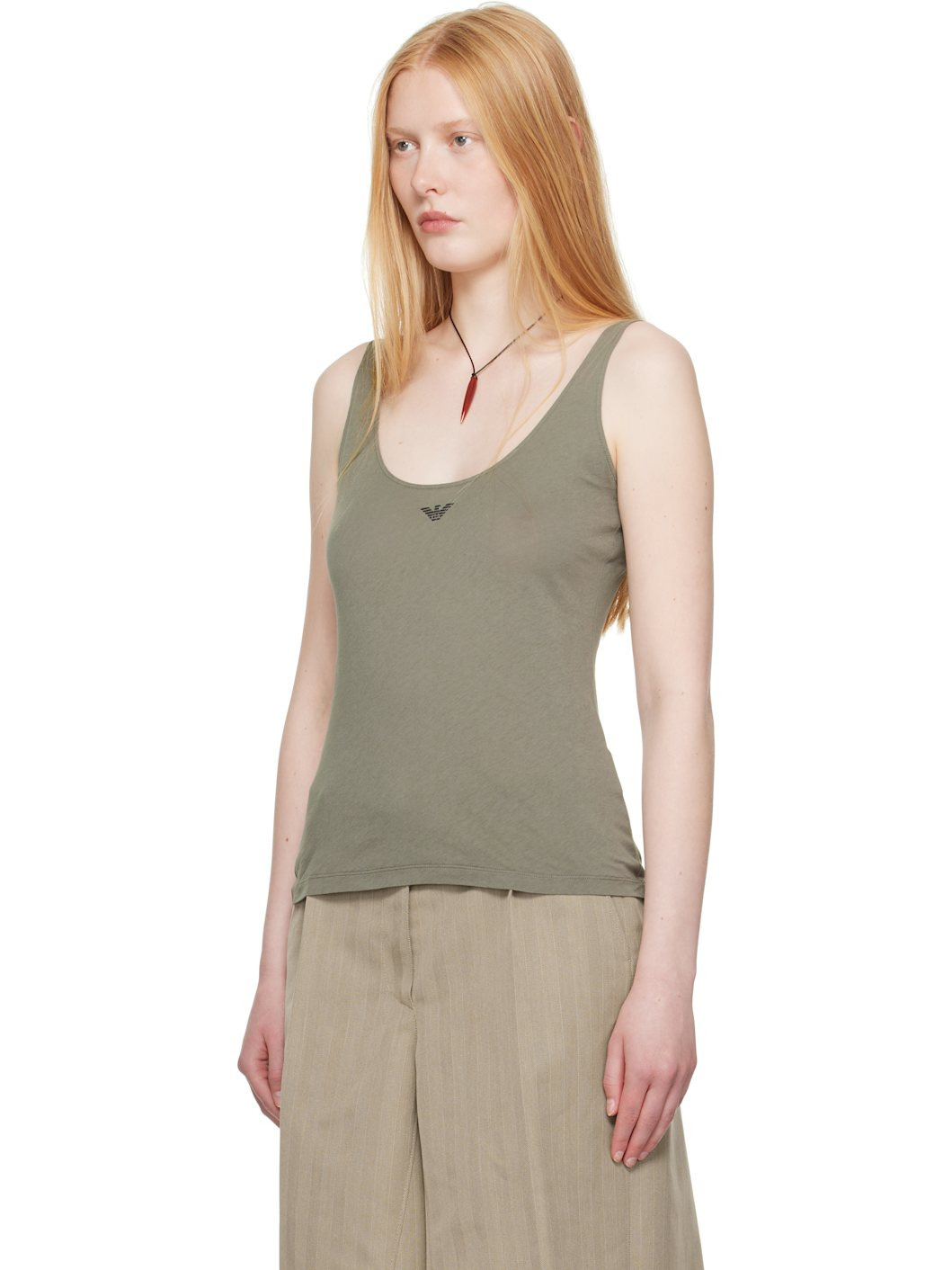 WORK SHOP Emporio Armani Gray Rivera Tank Top - 4