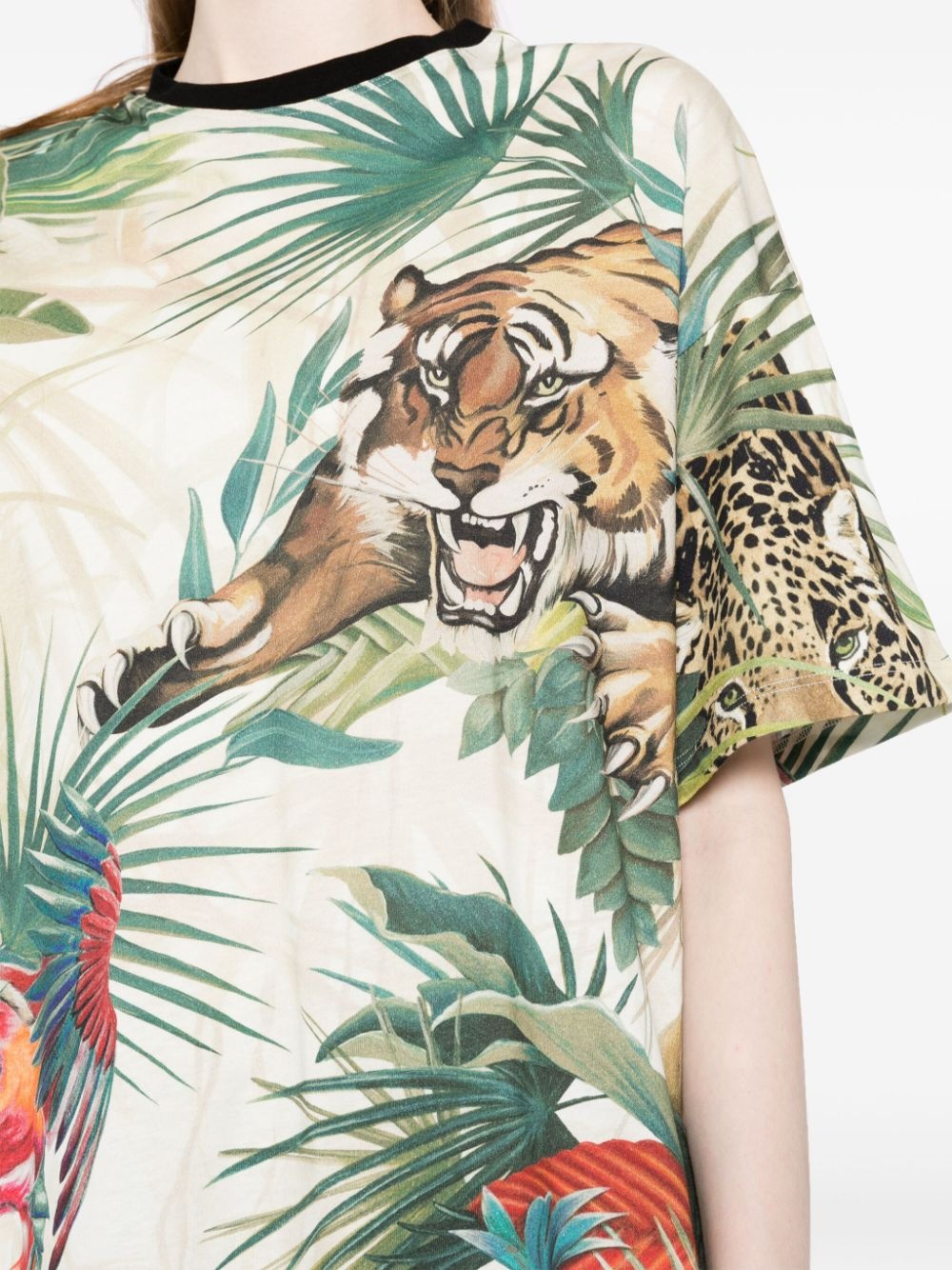 jungle print T-shirt - 5