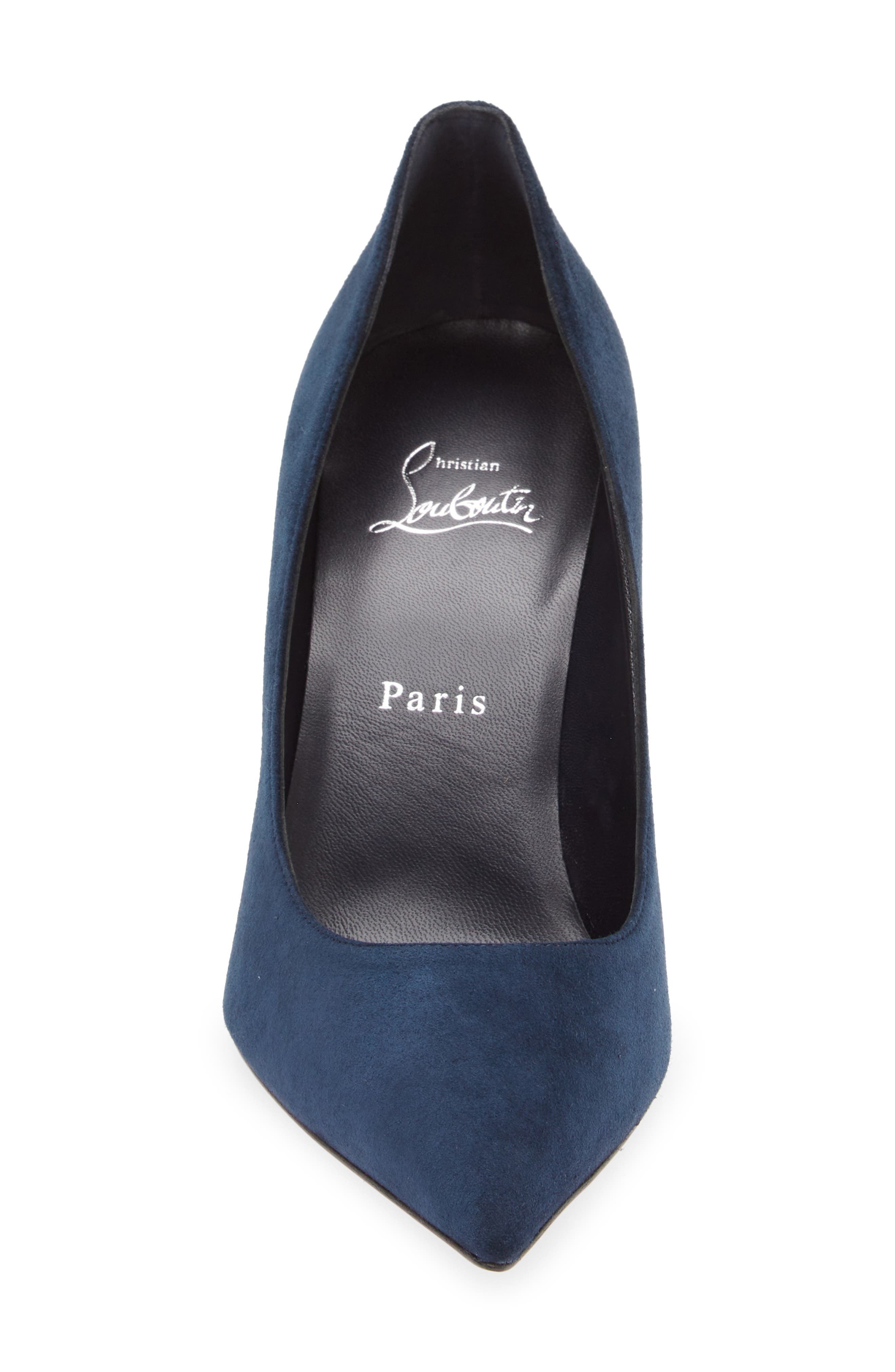 Christian Louboutin Kate Suede Pointed Toe Pump in Marine at Nordstrom - 4