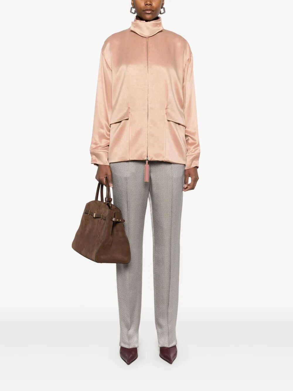 Giorgio Armani Women Pantalone Micro Jacquard Viscosa Cupro - 6