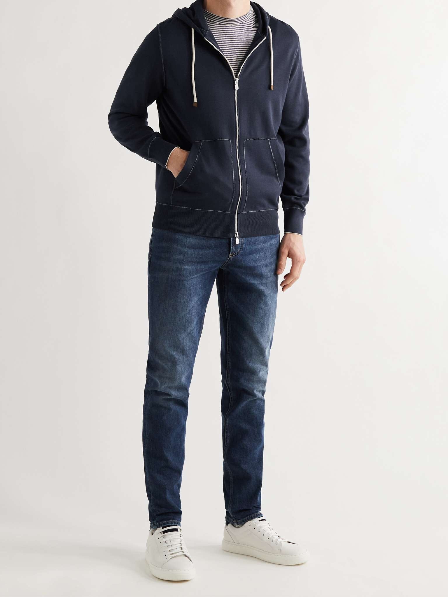 Cotton Zip-Up Hoodie - 2