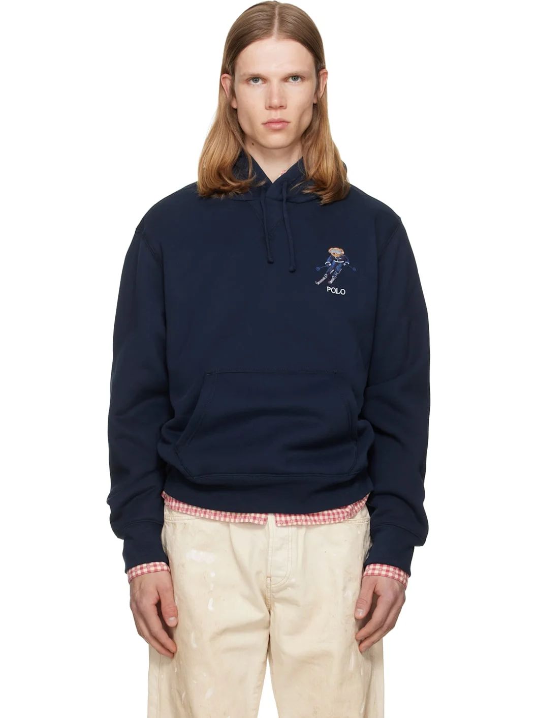 Navy Polo Bear Skiier Hoodie - 1