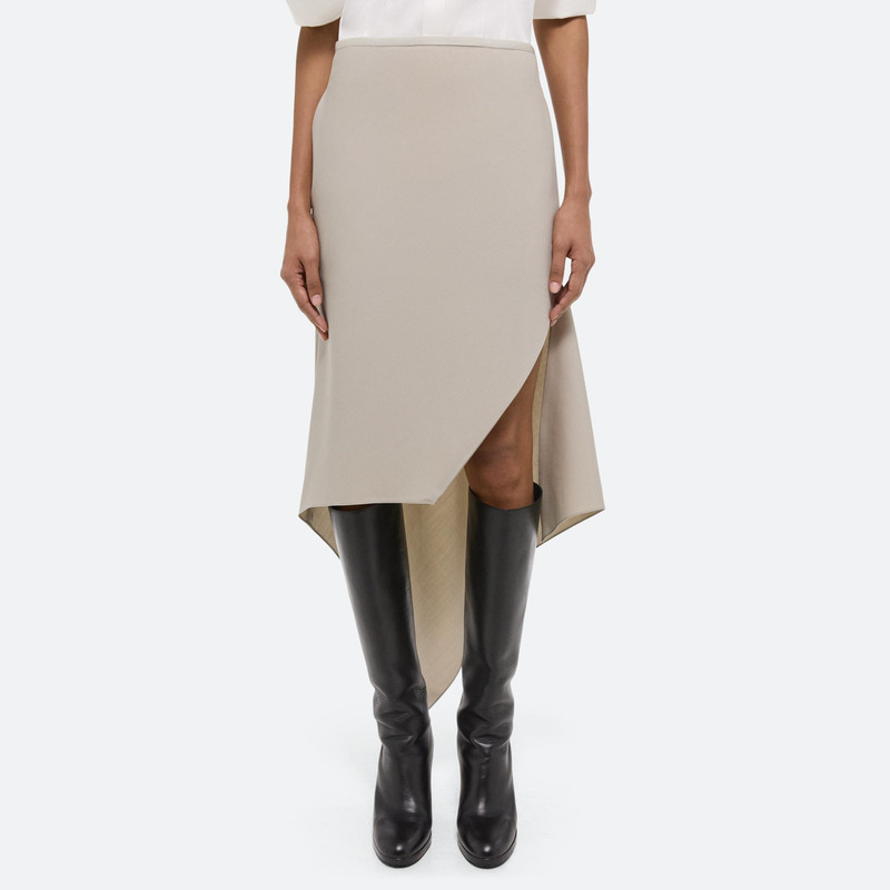 VIRGIN WOOL SCARF HEM SKIRT 6