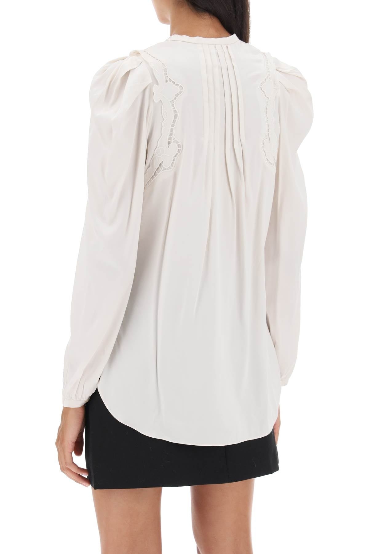 Isabel Marant 'Joanea' Satin Blouse With Cutwork Embroideries Women - 3