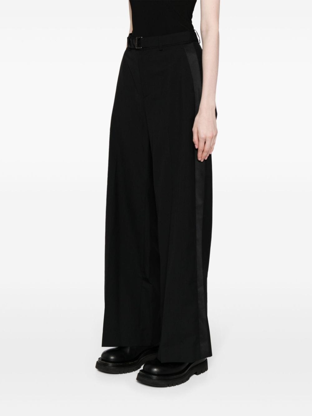 high-waist palazzo trousers - 3