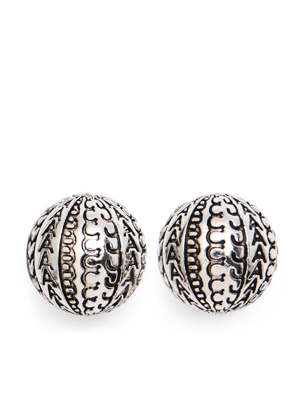 monogram stud earrings - 1