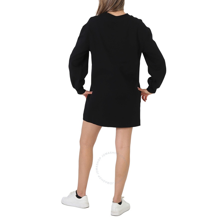 Moschino Black Cherry Pie Print Long-Sleeve Jumper Dress - 6