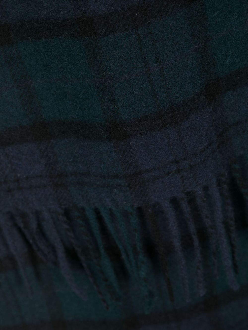 tartan-check wool scarf - 3
