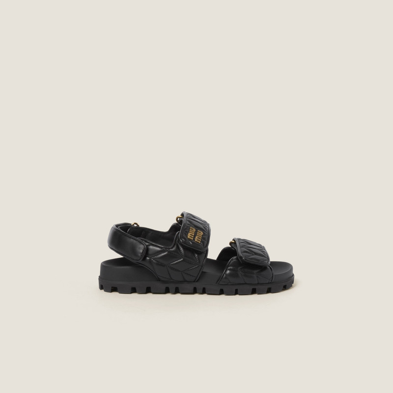 Sporty matelassé nappa leather sandals 2