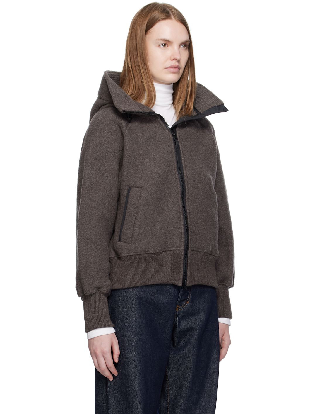 Brown 'Black Label' Chilliwack Kind Fleece Bomber Jacket - 2