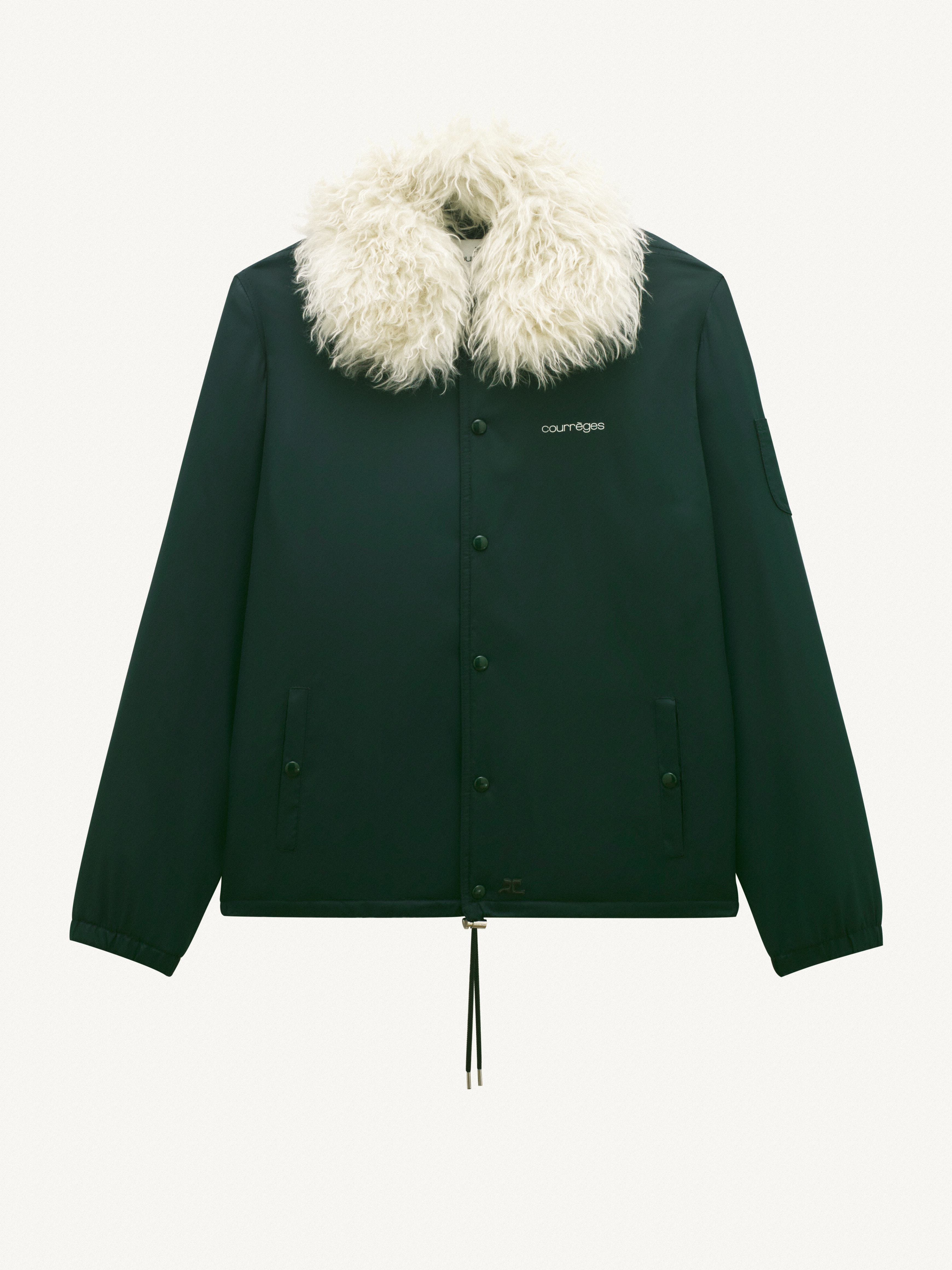 NYLON JACKET WITH FUR COLLAR - 1