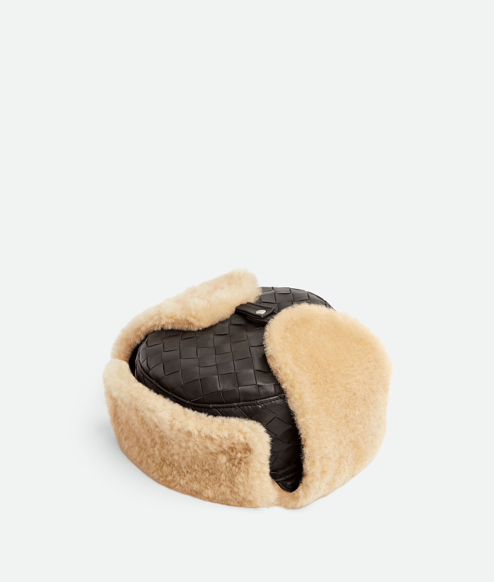 Intrecciato Leather Aviator Hat - 4