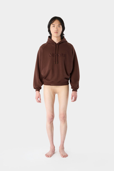 SUNNEI EMBROIDERED HOODIE / brown outlook