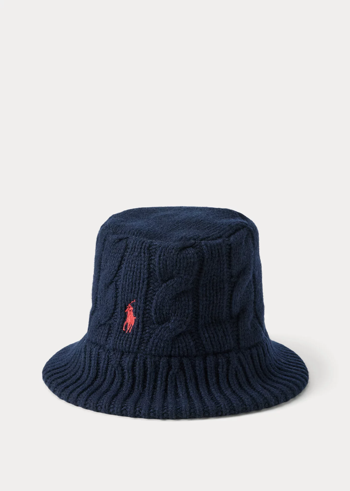 Cable-Knit Wool-Blend Bucket Hat - 1