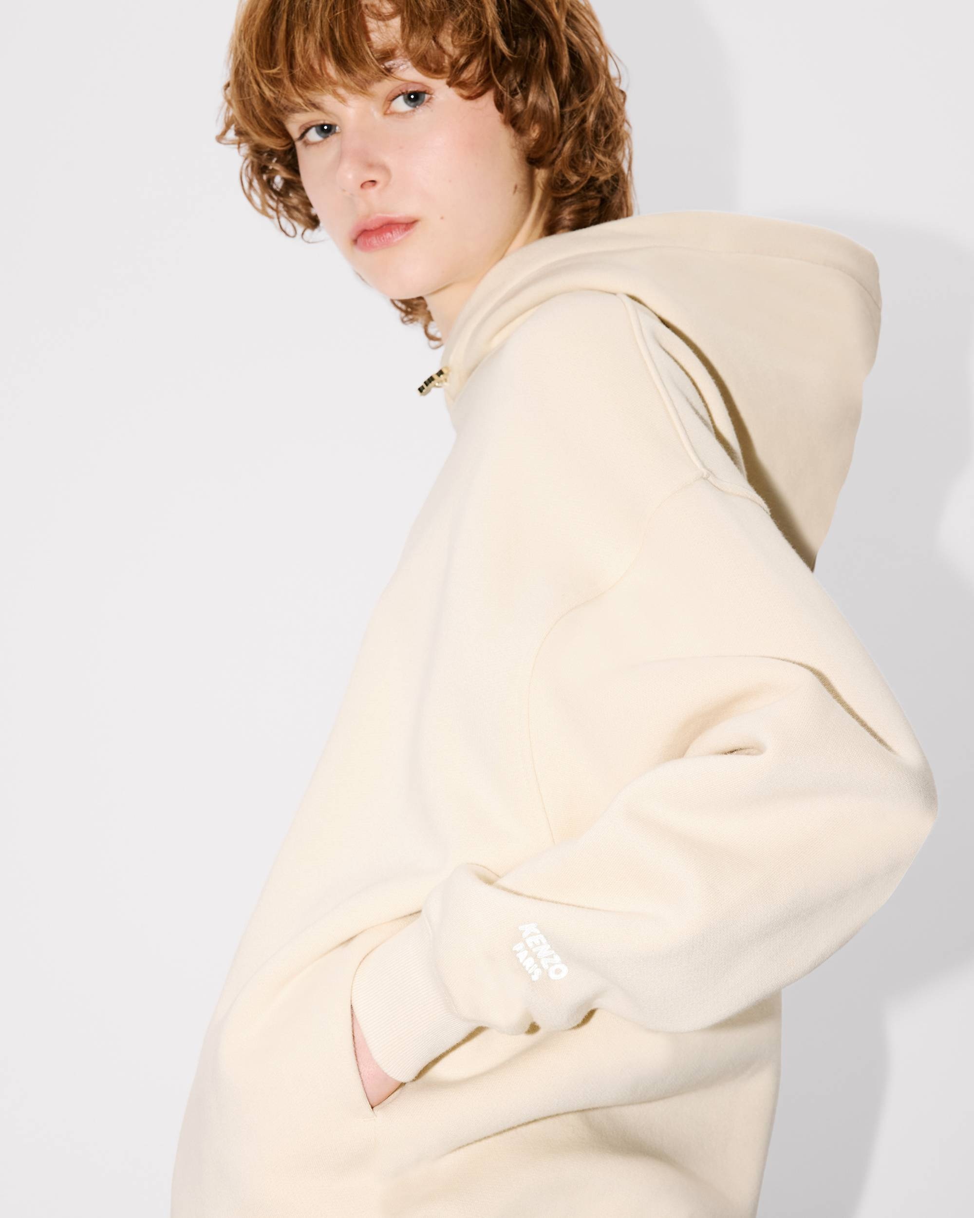 'Boke Flower' pin oversized hoodie in cotton - 7