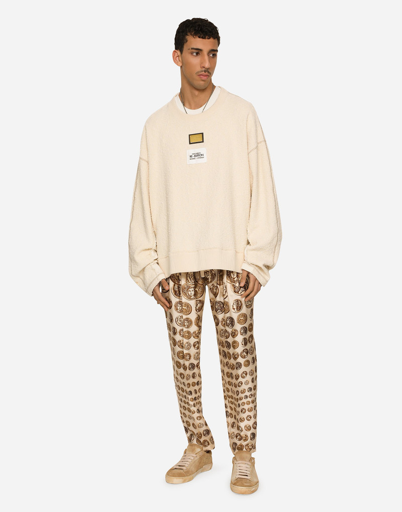 Dolce & Gabbana Re-Edition label patchwork jersey sweatshirt outlook