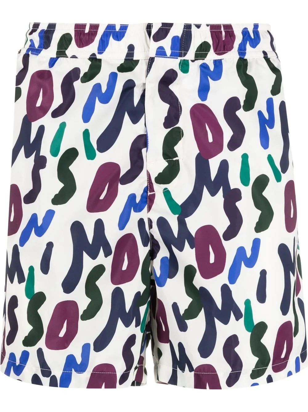 logo-print swim shorts - 1