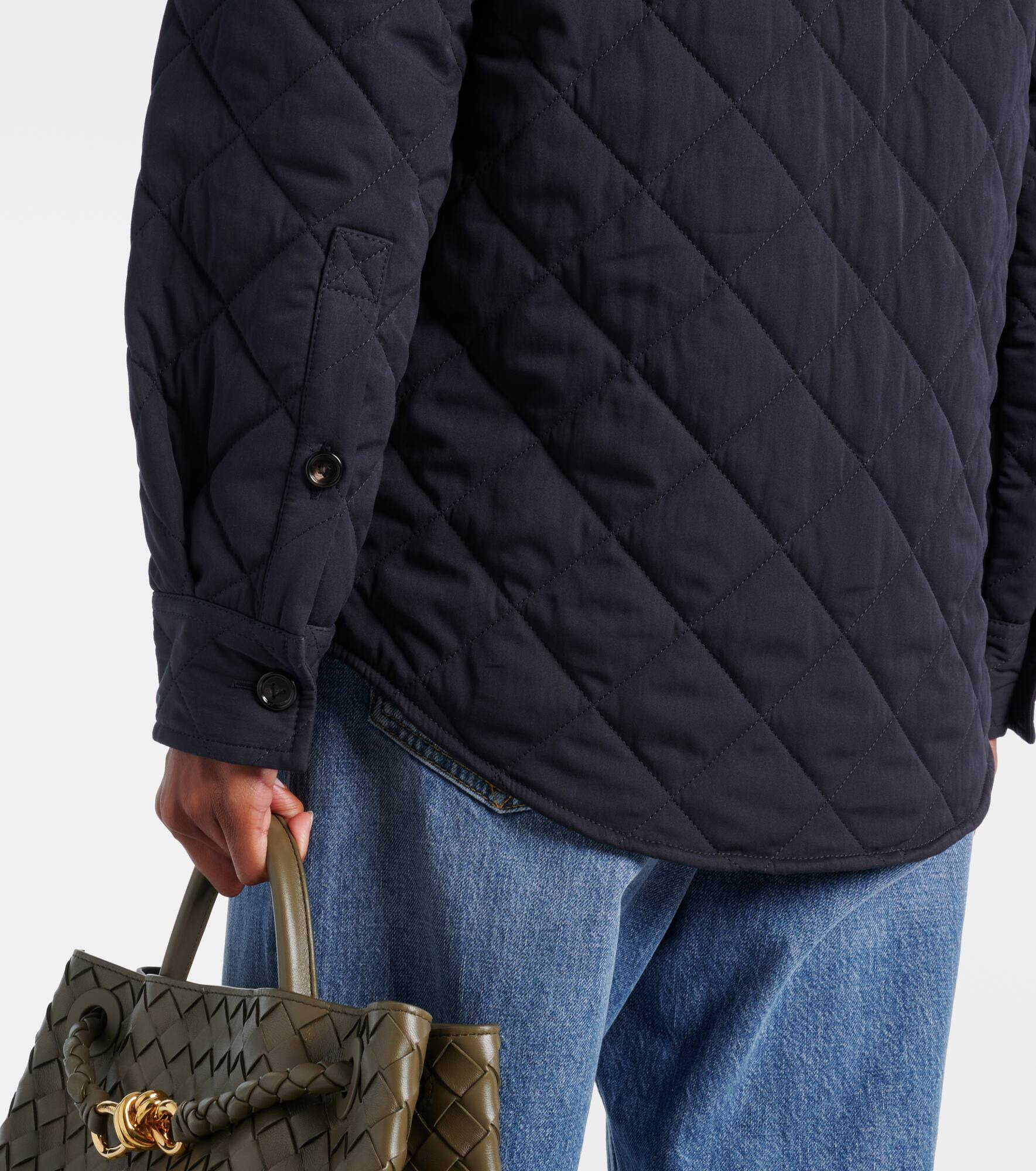 Quilted cotton-blend overshirt - 5