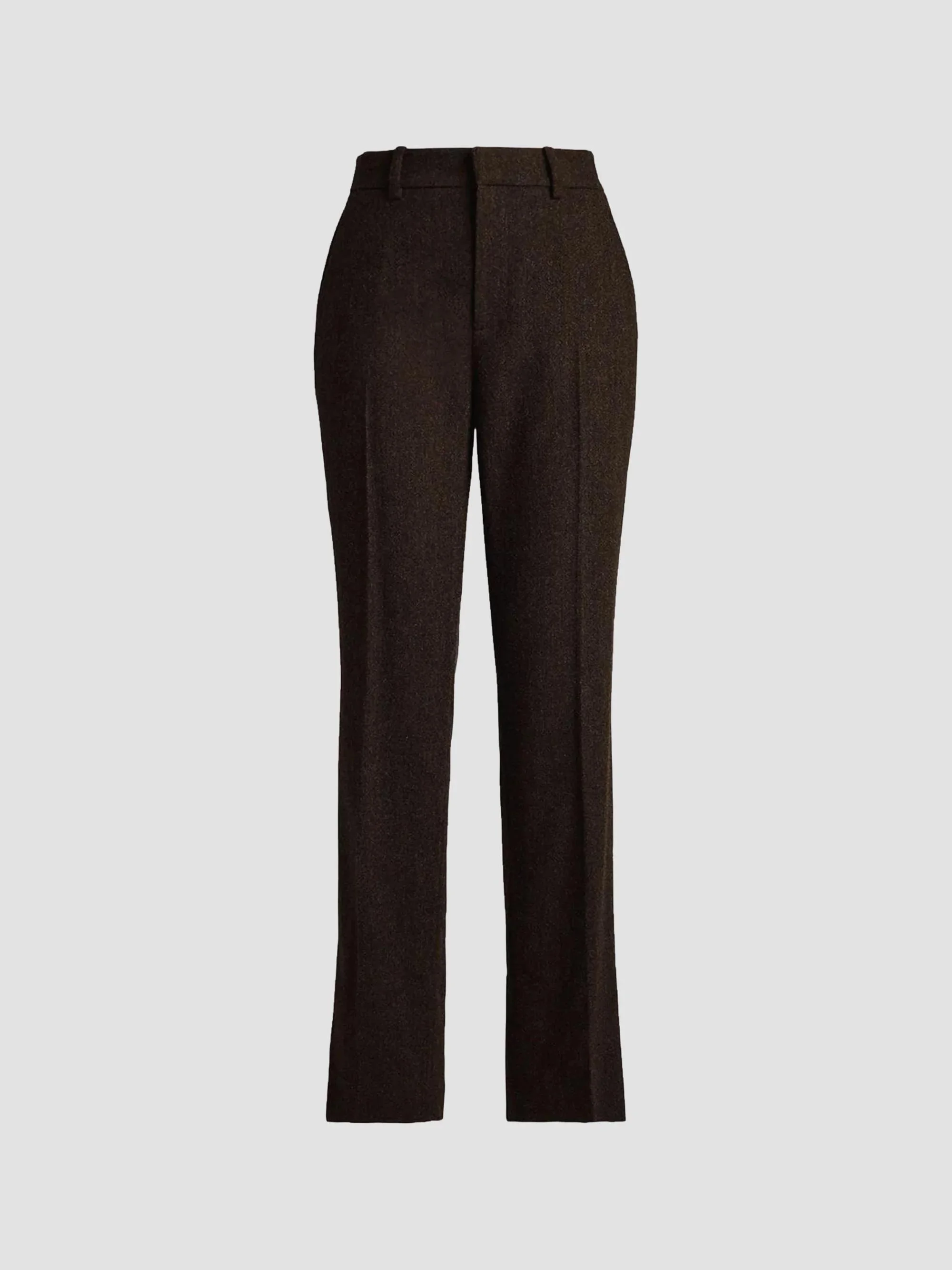 Women's Andrey Striped Herringbone Straight Ankle Pants - Brown Multi - 1
