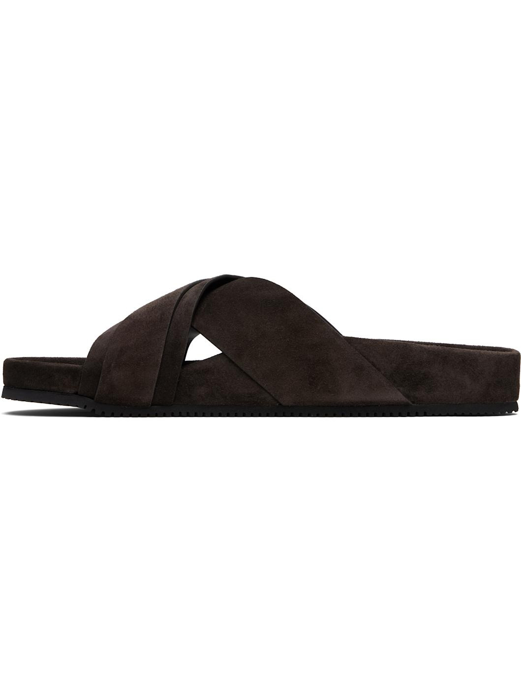 Brown Suede Wicklow T Slides - 3