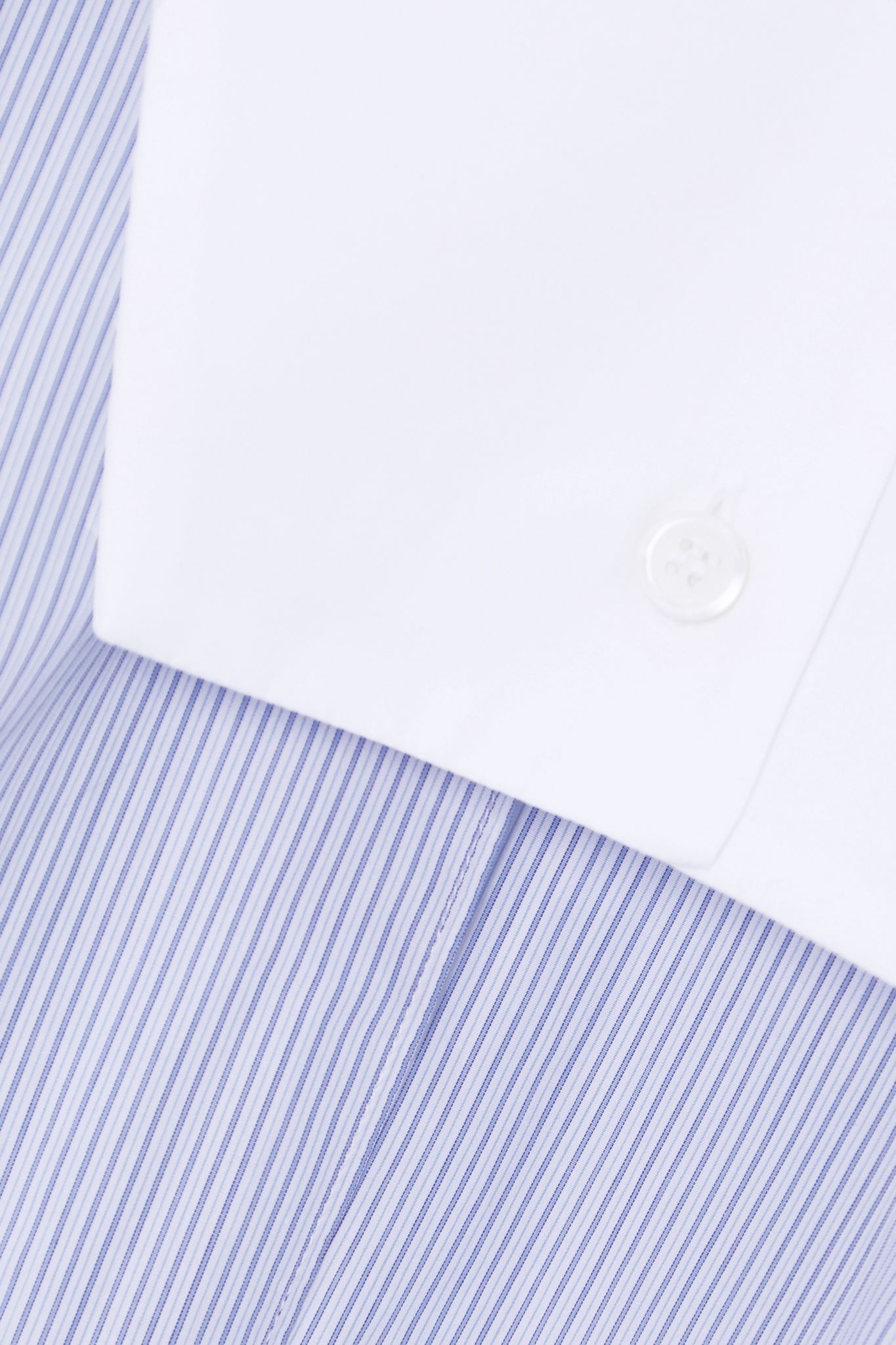 Paneled striped cotton-poplin shirt - 5