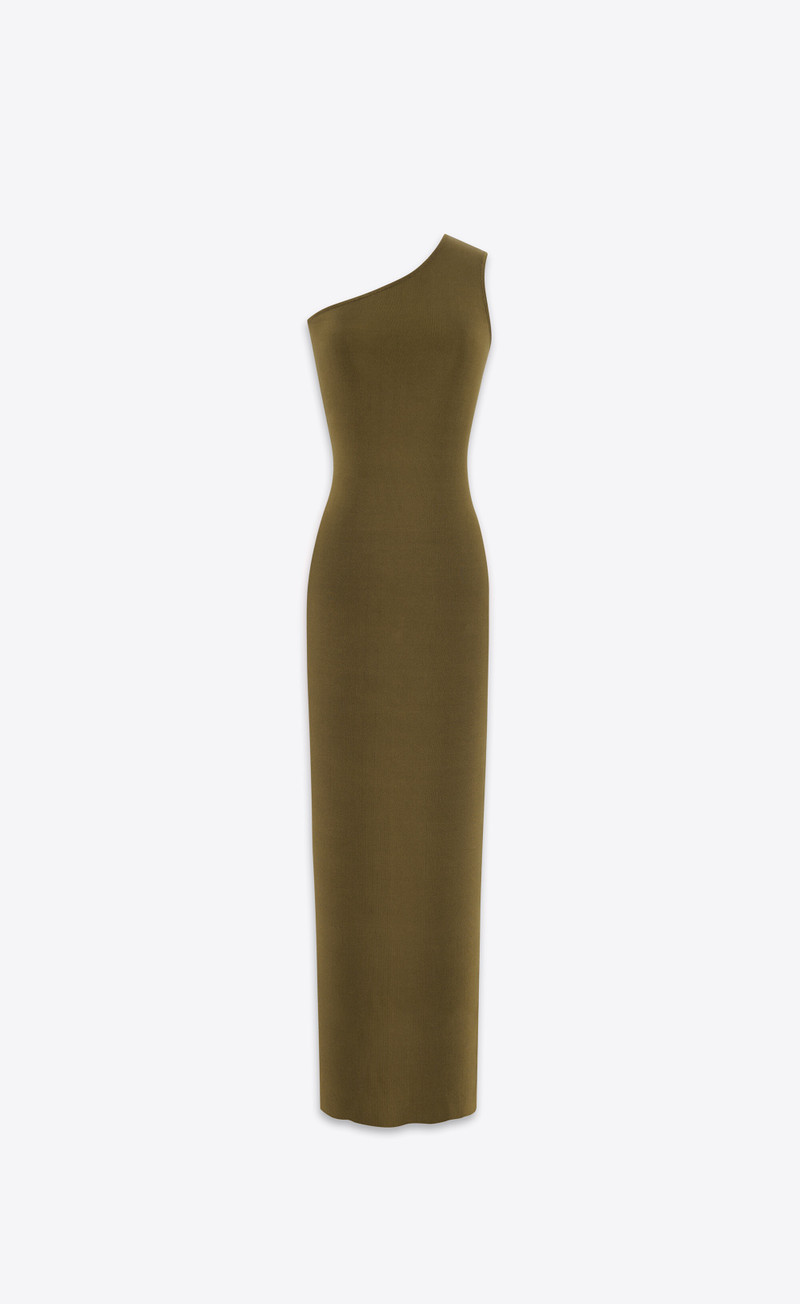 one-shoulder dress in silk 1