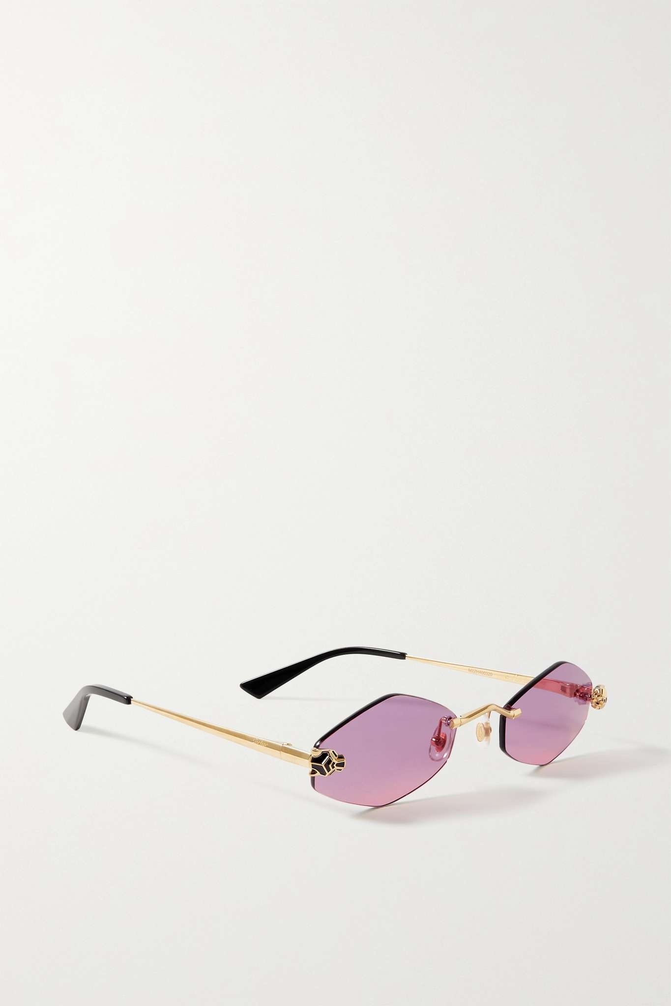 Panthère hexagon-frame gold-tone sunglasses - 3