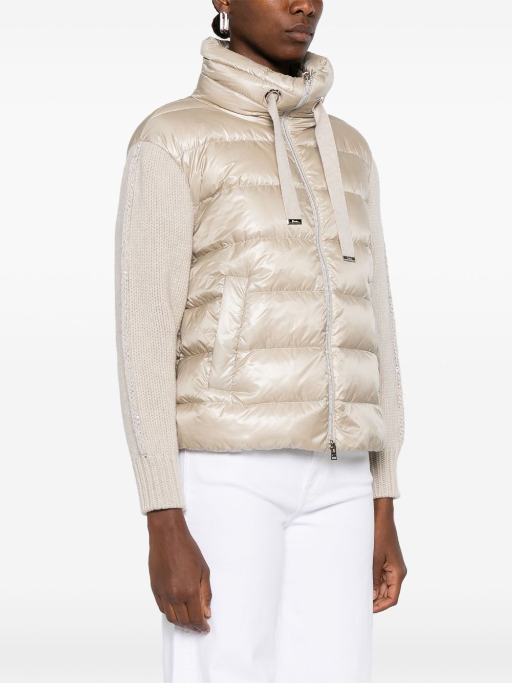 panelled puffer jacket - 3