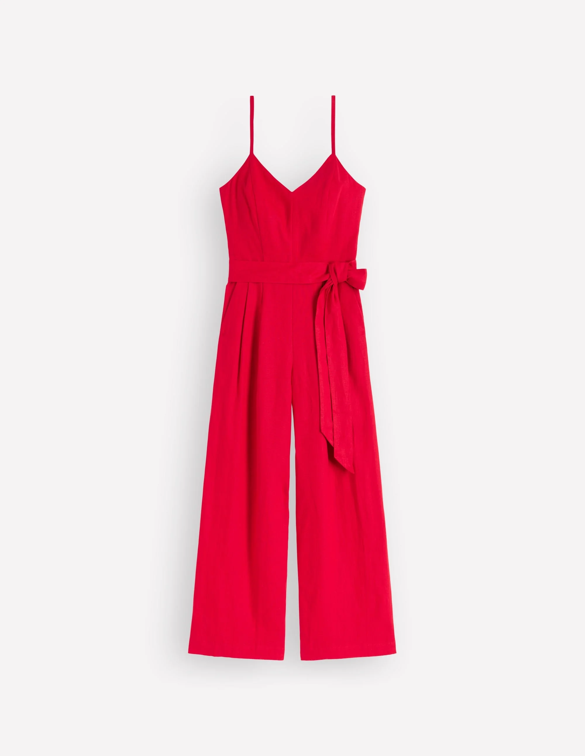 Strappy Linen Jumpsuit-Salsa - 1