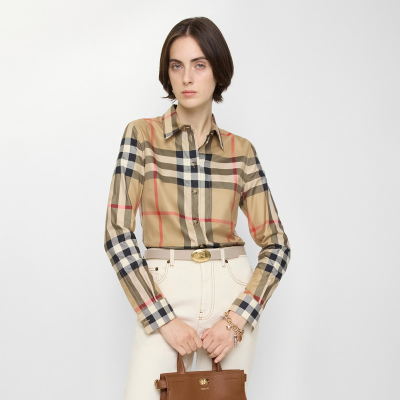Burberry Slim Fit Check Cotton Shirt outlook