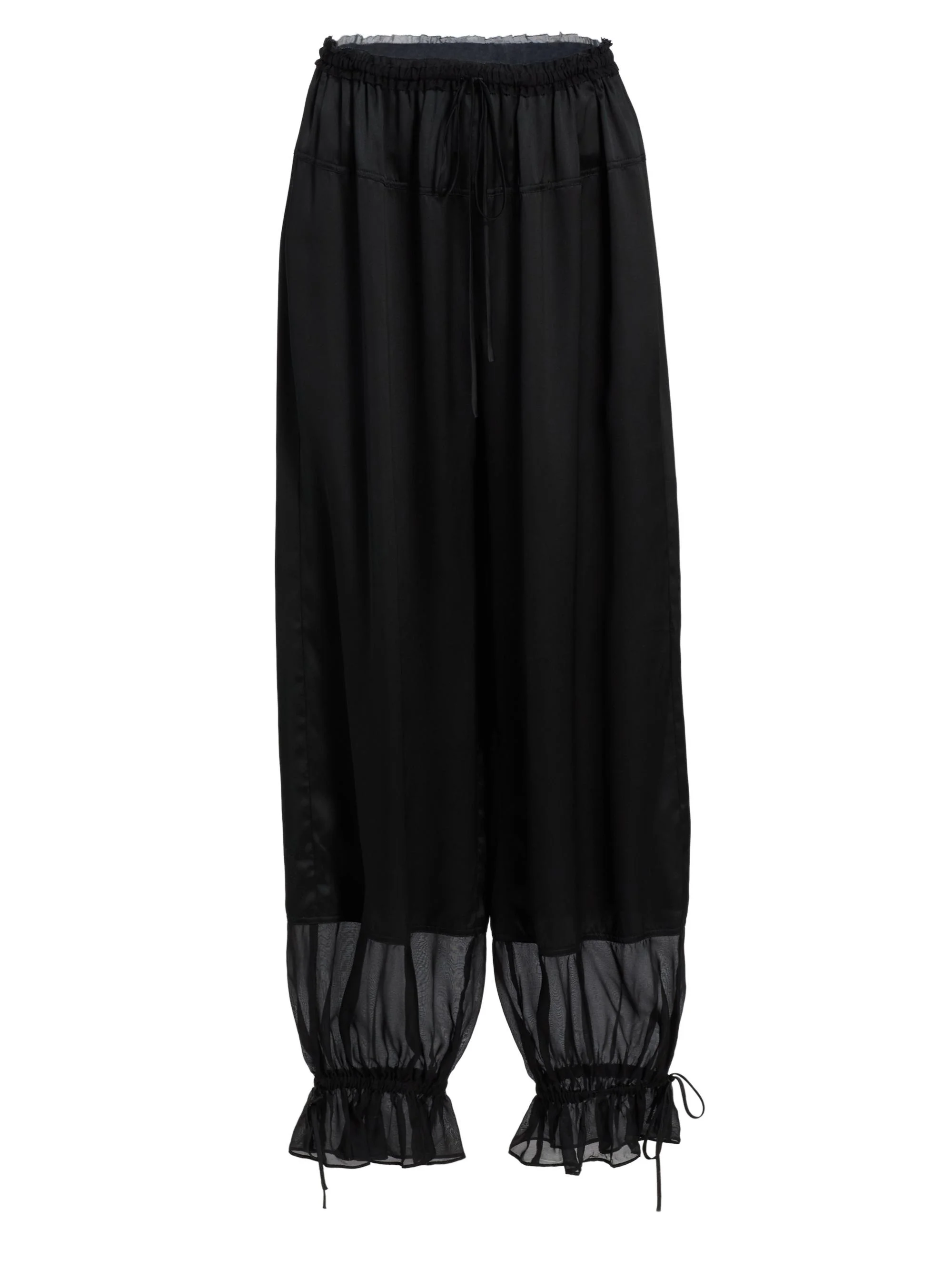Women's Camile Silk Cinched Pants - Noir - 1