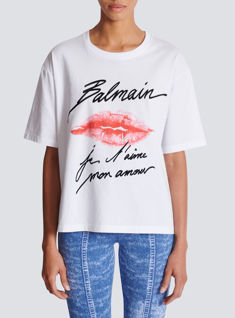 Short-sleeved T-shirt with Kiss print 5