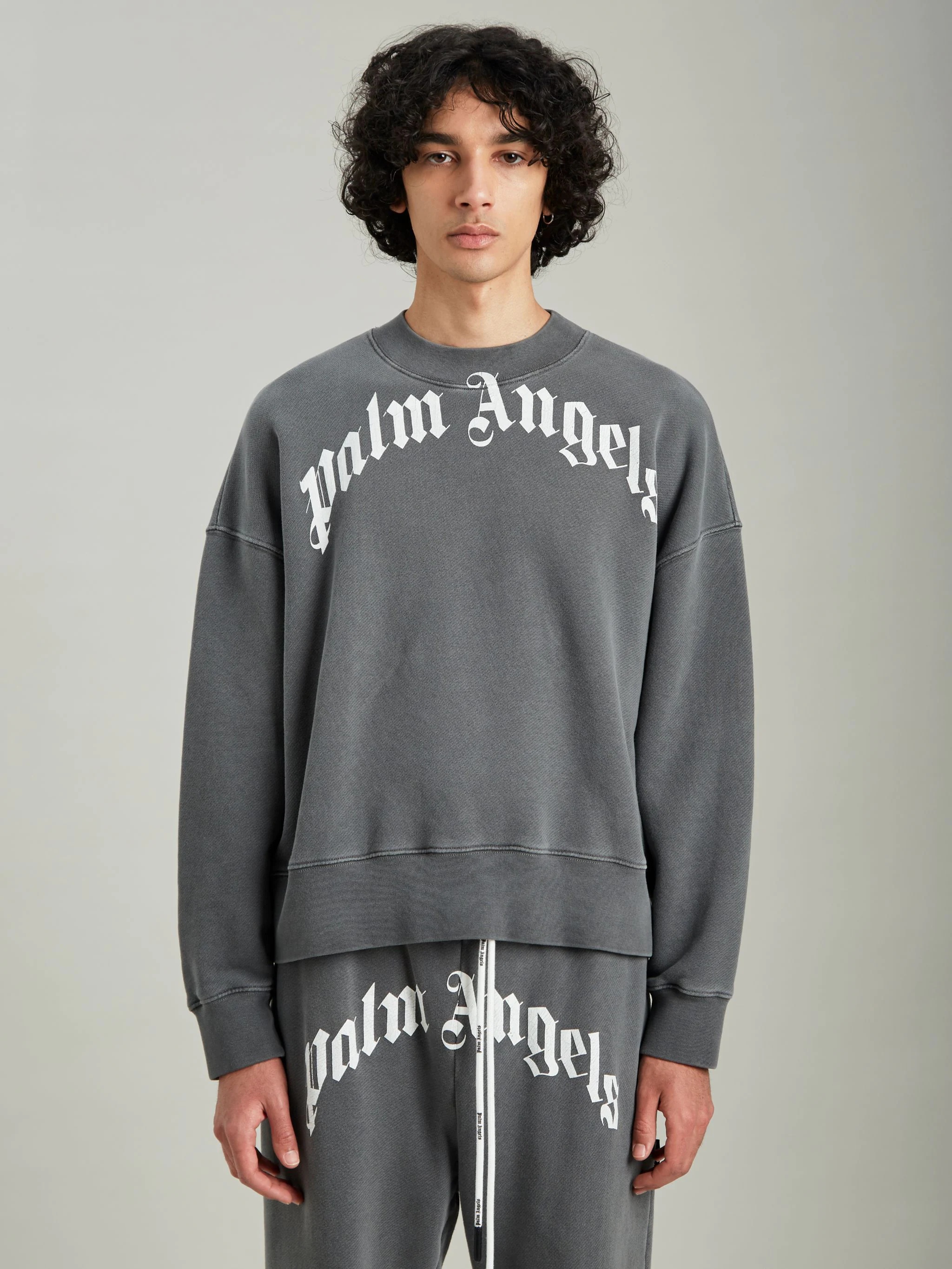 Palm Angels CURVED LOGO SWEATSHIRT | REVERSIBLE