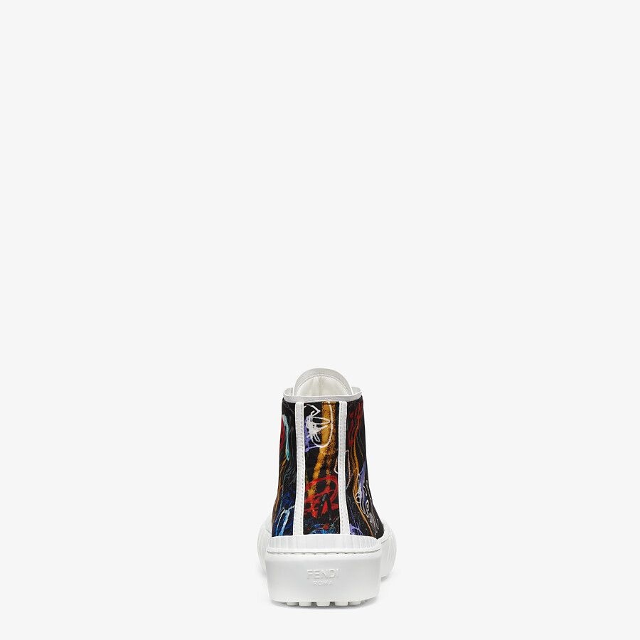 Multicolor nylon high-tops - 3