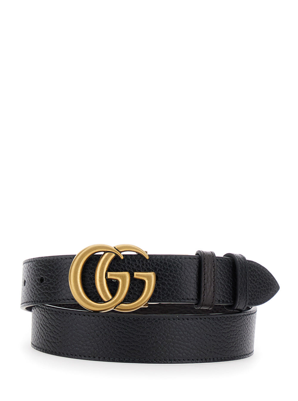 Gucci Men Black Reversible Belt With Buckle With Double G Logo In Leather Man - 1