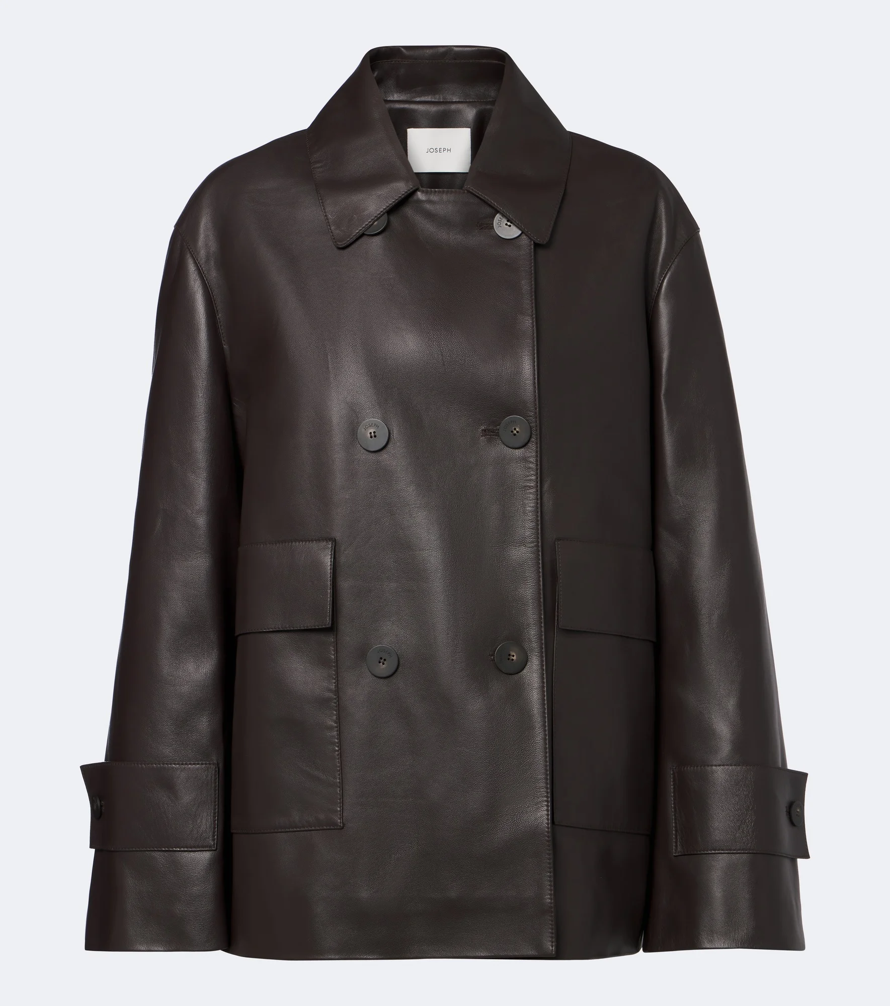 Delia double-breasted leather jacket - 1