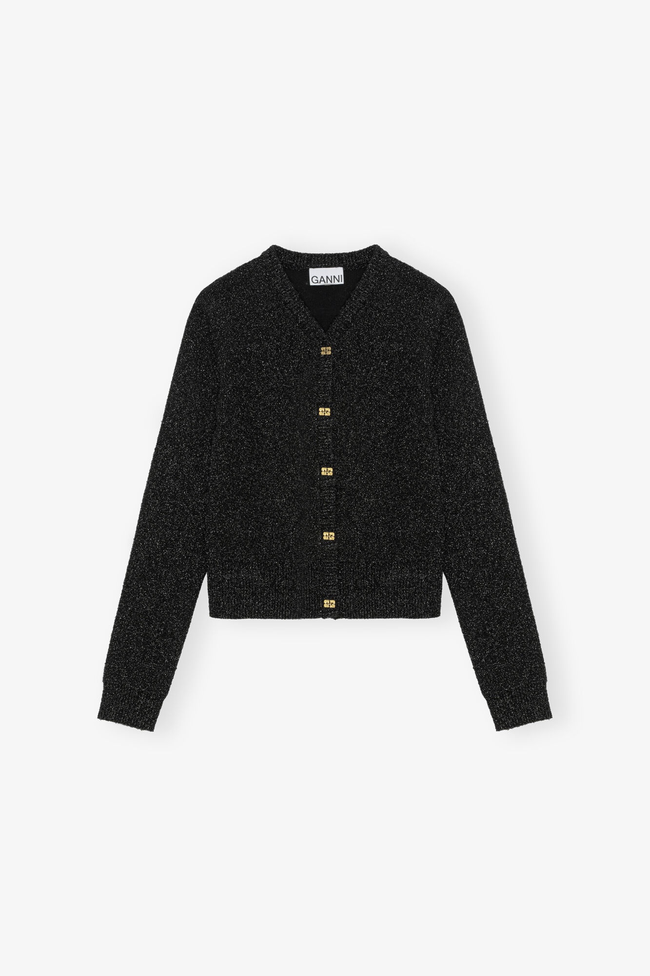 BLACK SPARKLE CARDIGAN - 1