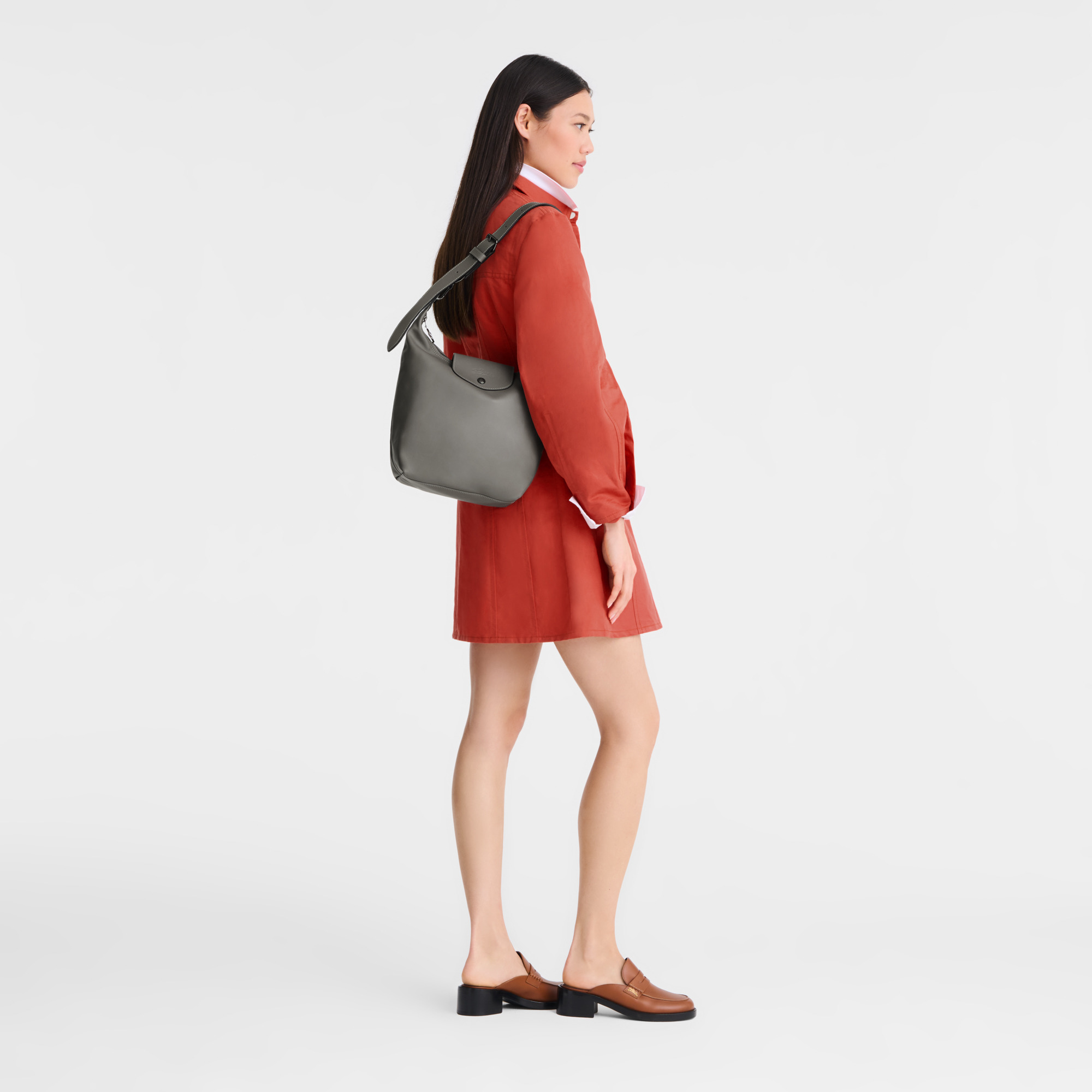 Le Pliage Xtra M Shoulder bag Turtledove - Leather - 2
