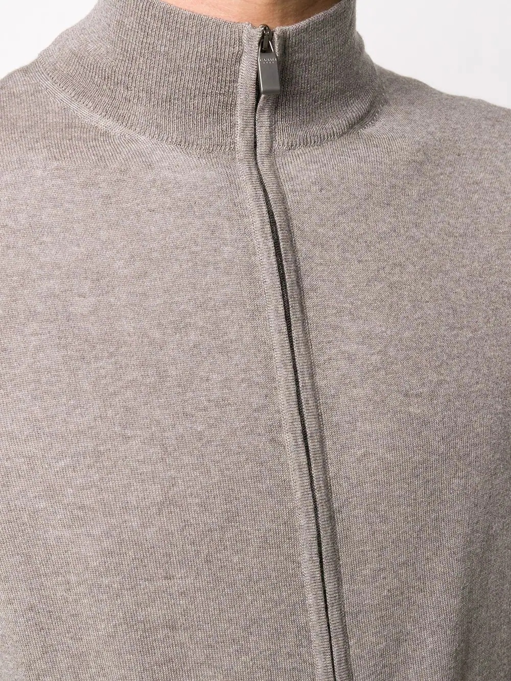 zip-up merino cardigan - 5