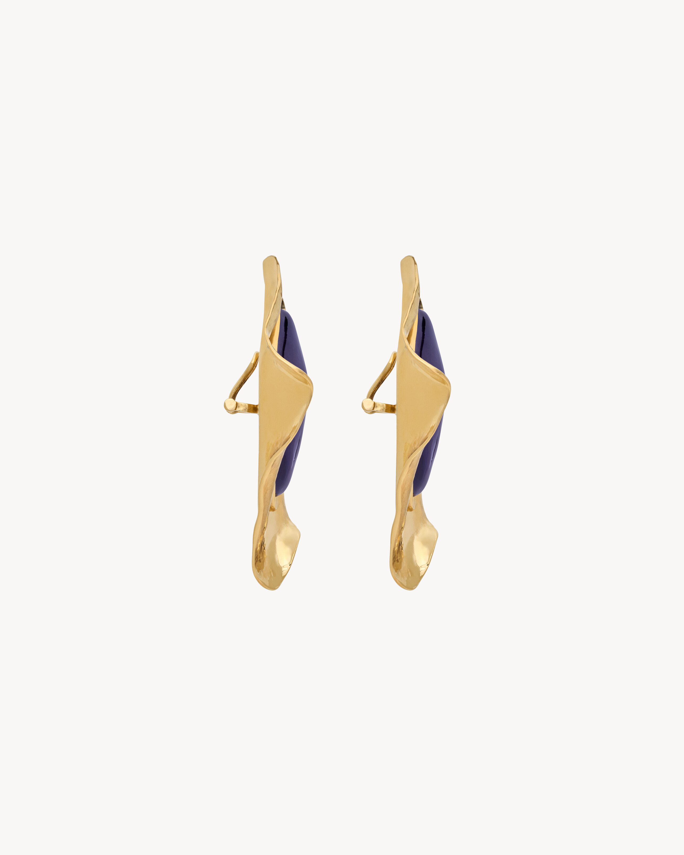 CABOCHON EARRINGS IN RESIN AND METAL - 4
