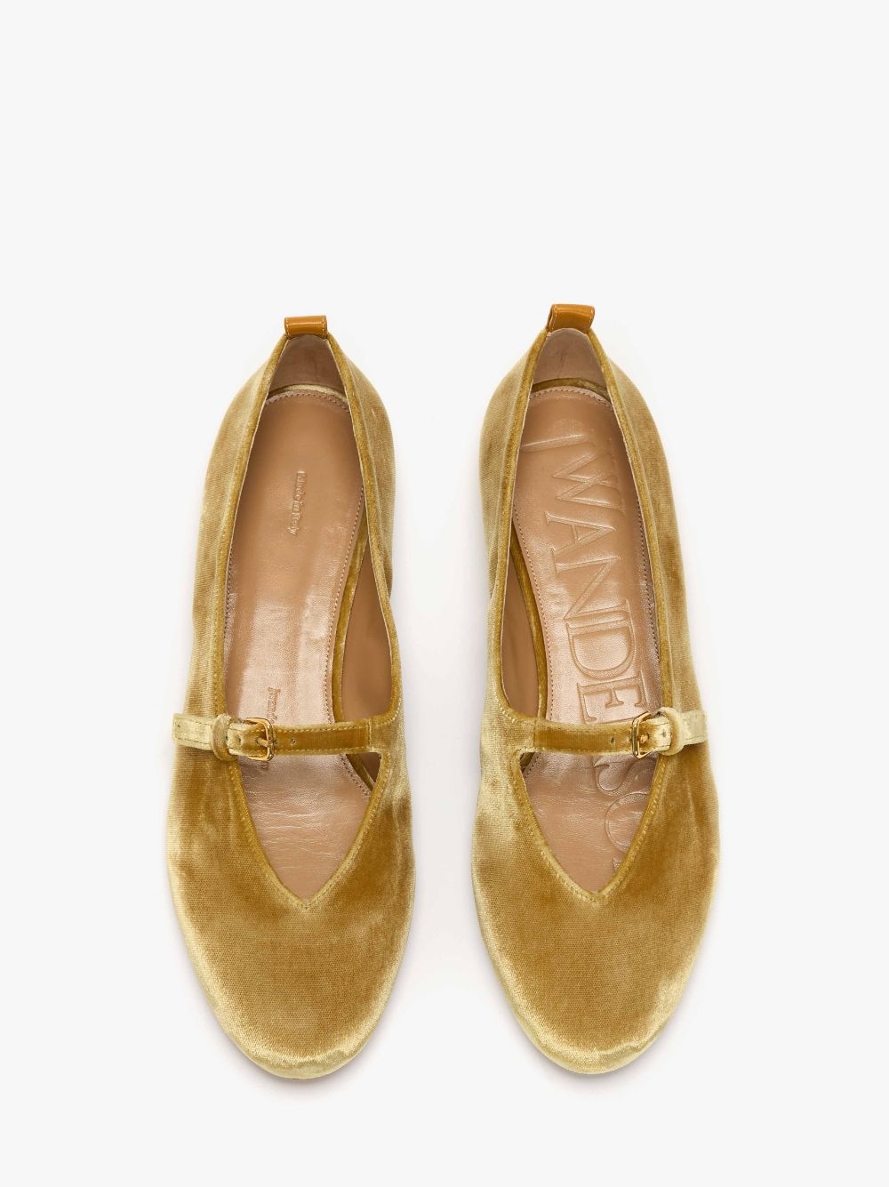 VELVET BALLERINAS WITH STRAP - 4