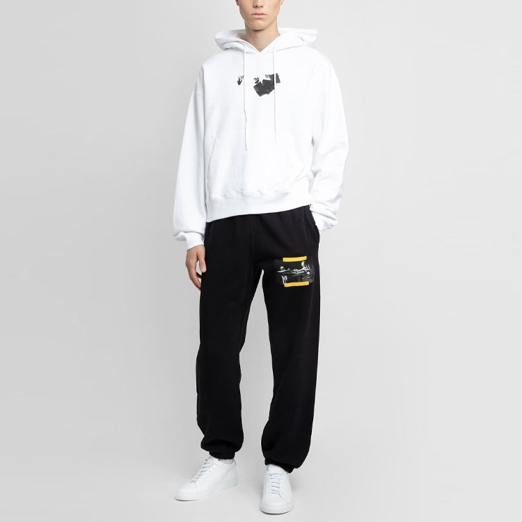 Off-White Caravaggio-Print Track Pants 'Black Yellow' OMCH029F21FLE0051084 - 4