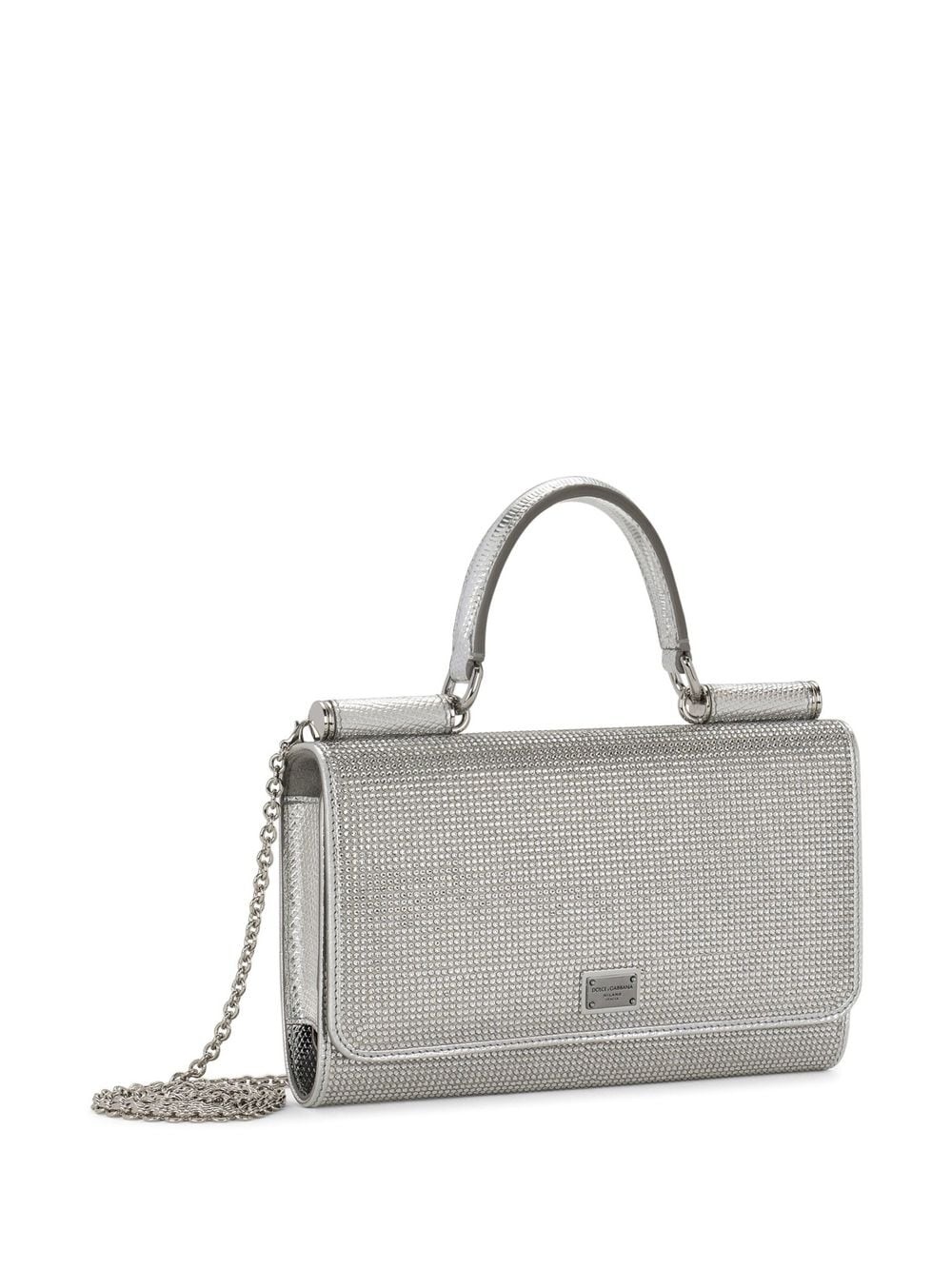 KIM DOLCE&GABBANA crystal-embellished logo mini bag - 4