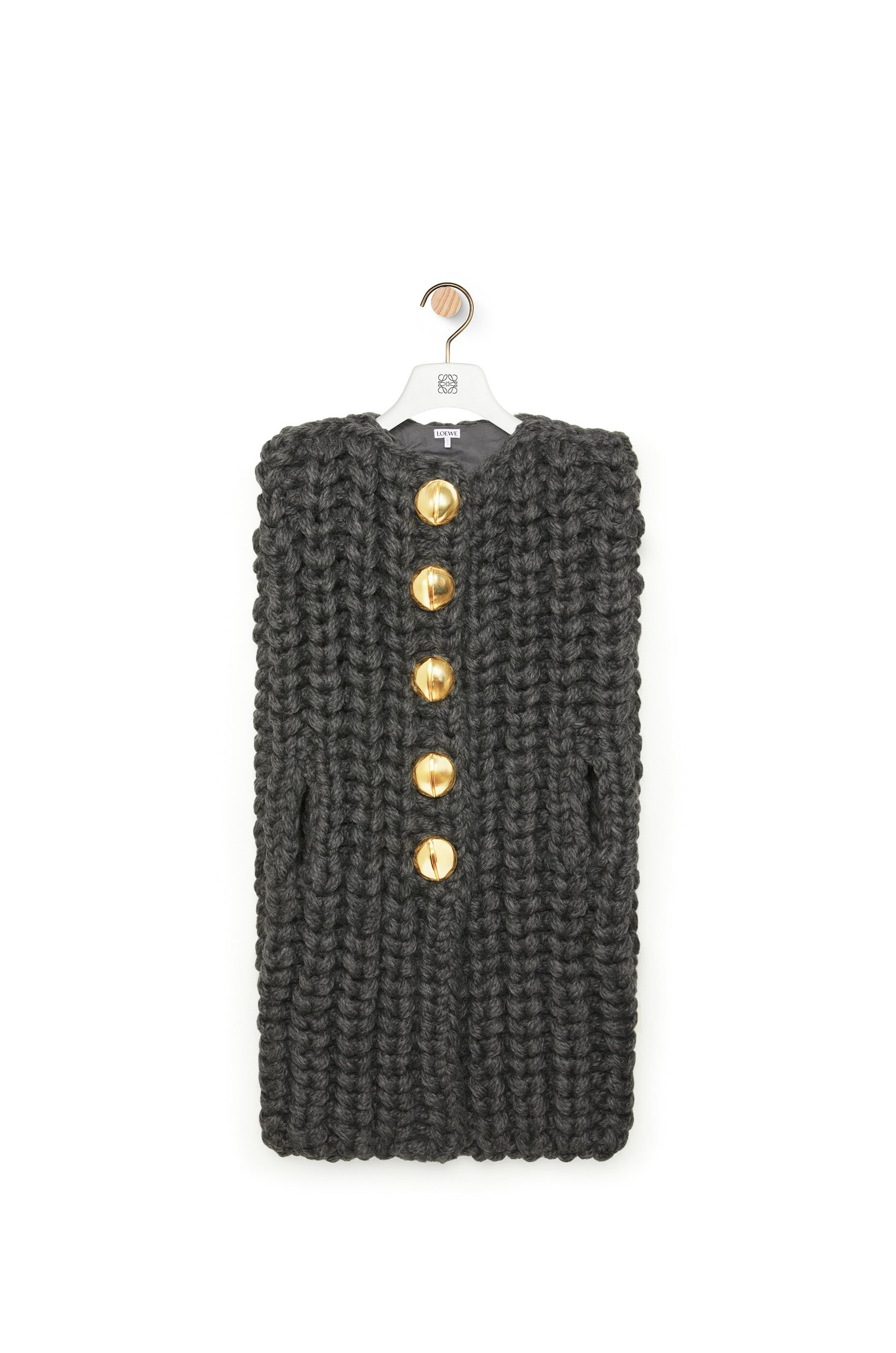 Sleeveless cape in wool - 1