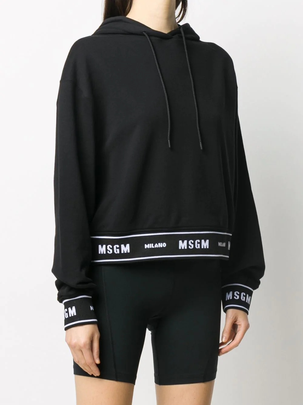 logo-tape hoodie - 3