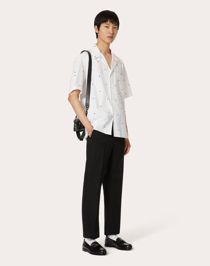 Valentino ALL OVER ROCKSTUD SPIKE COTTON SHIRT outlook
