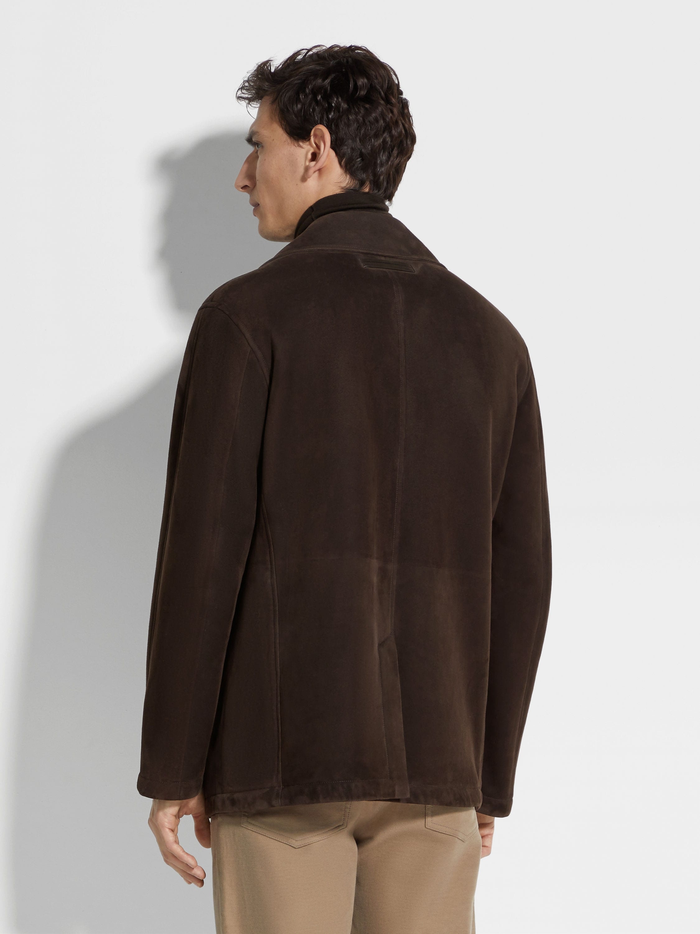 SHEARLING WOOL PEACOAT - 5