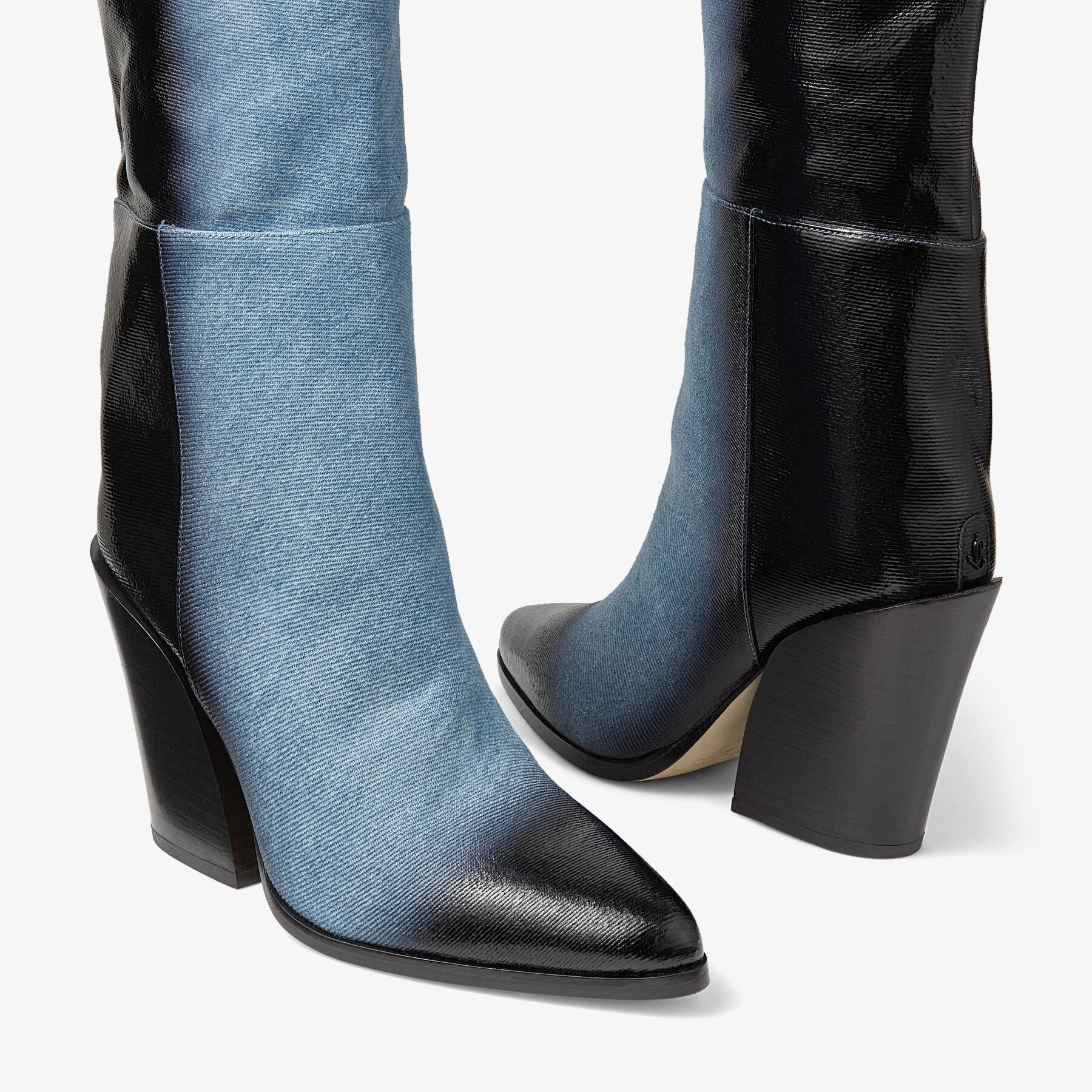 Maceo Over The Knee 85
Black Dipped Denim Over-The-Knee Boots - 4